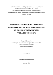 restrained eating im zusammenhang mit dem leptin