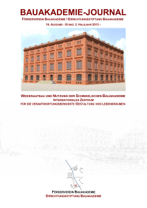 bauakademie-journal - Förderverein Bauakademie