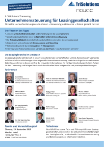 Unternehmenssteuerung f&uuml;r Leasinggesellschaften
