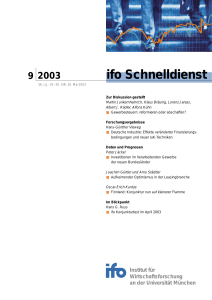 ifo Schnelldienst 09/2003