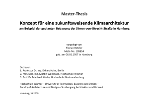 Master-Thesis Konzept f&uuml;r eine zukunftsweisende Klimaarchitektur
