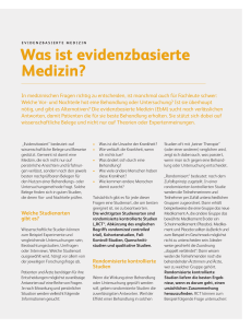 Was ist evidenzbasierte Medizin?