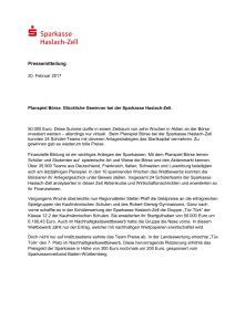 Pressemitteilung - Sparkasse Haslach-Zell