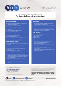 System-Administrator (m/w)