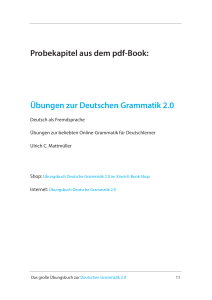 Probekapitel aus dem pdf-Book: Übungen zur Deutschen