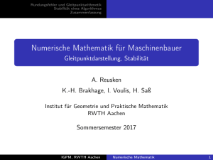 Numerische Mathematik für Maschinenbauer