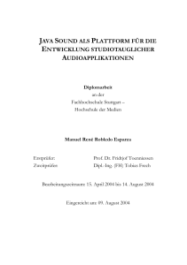 java sound als plattform f&uuml;r die entwicklung