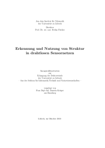 Erkennung und Nutzung von Struktur in drahtlosen Sensornetzen