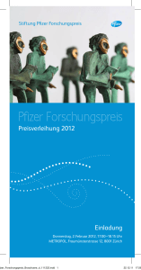 Broschüre 2012 - Pfizer Forschungspreis