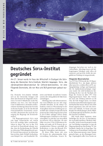 Deutsches SOFIA-Institut gegründet
