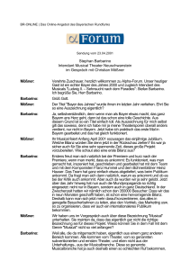 Stephan Barbarino Intendant Musical Theater Neuschwanstein im