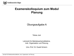 Examenskolloquium Planung