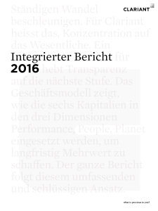 für Integrierter Bericht 2016