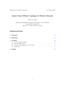 Sparse Power Efficient Topology for Wireless Networks