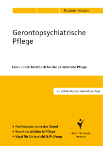 Gerontopsychiatrische Pflege - Schlütersche Verlagsgesellschaft