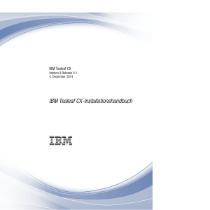 IBM Tealeaf CX-Installationshandbuch