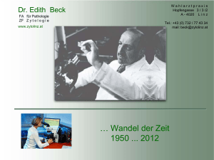 Vortrag Dr. Edith Beck, 21. Arbeitstagung für Klinische Zytologie, 16