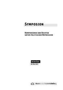Symposion - Theater und Orchester Heidelberg