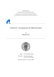 TransForm: Transaktionen für Web-Formulare - Albert