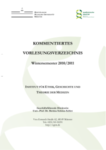 kommentiertes vorlesungsverzeichnis