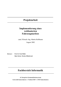 Projektarbeit Fachbereich Informatik