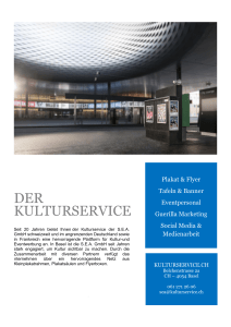 DER KULTURSERVICE - Kulturservice.ch