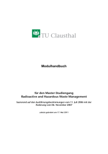 Modulhandbuch - Studieren in Clausthal