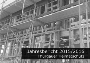 Jahresbericht 2015/2016 - Schweizer Heimatschutz
