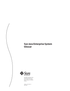 Sun Java Enterprise System Glossar