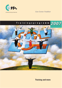 T rainingsprogramm Training and more - Bildungsnetz Rhein-Main