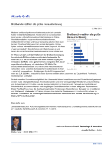 Breitbandinvestition als große Herausforderung