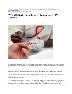Welt-Aids-Konferenz sucht nach Lösungen gegen - mm