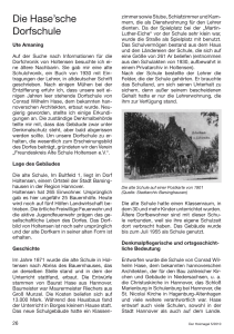 Die Hase`sche Dorfschule - Interessengemeinschaft Bauernhaus