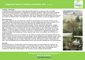 Allgemeine Infos zu Trekking auf Korsika 2017