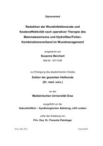 Reduktion der Wundinfektionsrate und Kosteneffektivität nach