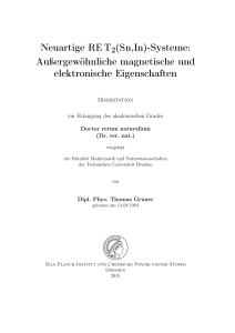 Neuartige RET2(Sn,In)-Systeme: Außergewöhnliche magnetische