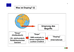 Was ist Doping? (I) Ursprung des Begriffs