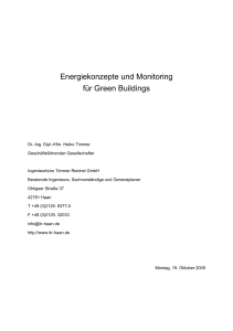 Energiekonzepte und Monitoring für Green Buildings