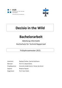Decisio in the Wild Bachelorarbeit