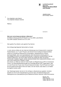 Landeshauptstadt München Referat für Gesundheit und Umwelt