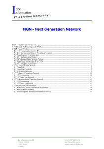 NGN - Next Generation Network - Solutions for VOIP, IT