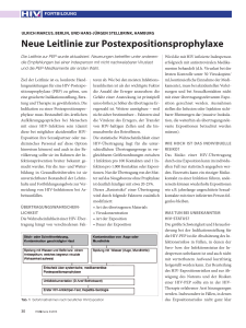 Neue Leitlinie zur Postexpositionsprophylaxe
