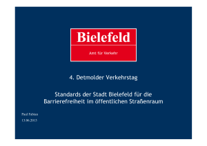4. Detmolder Verkehrstag Standards der Stadt Bielefeld für die