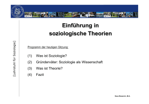 Einführung in soziologische Theorien