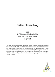 Zukunftsvertrag - Kindergipfel Thüringen