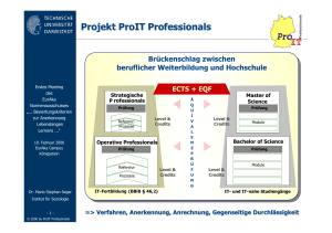 Projekt ProIT Professionals - Europa Hochschule EurAka CH