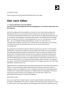 Gier nach Silber