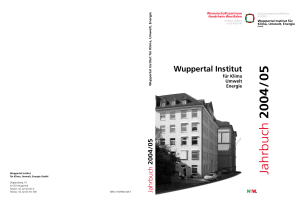 Wuppertal Institut: Jahrbuch 2004/2005