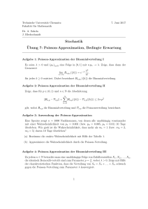 Stochastik Übung 7: Poisson-Approximation