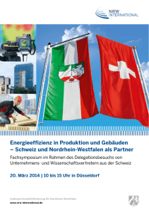 Energieeffizienz in Produktion und Geb&auml;uden &ndash; Schweiz und